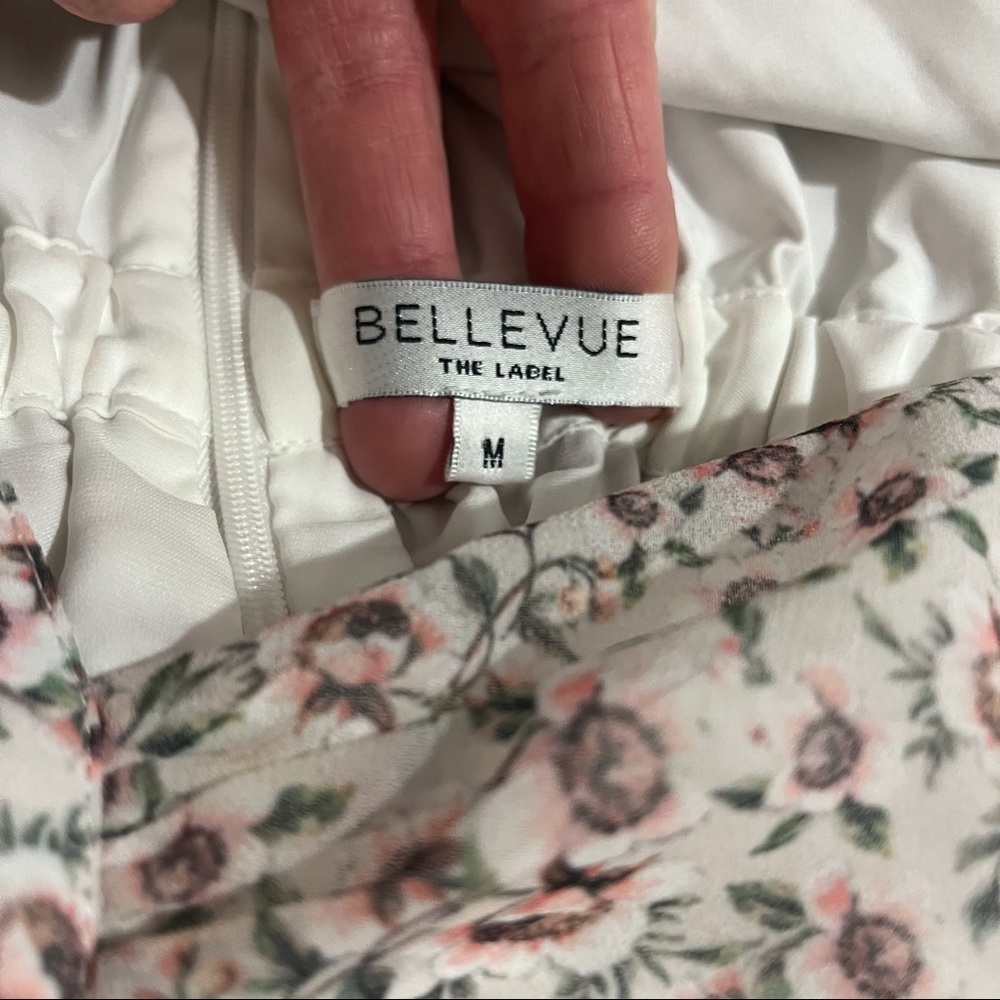 Bellevue Floral Tiered Maxi Dress Size Medium Ruffle Sleeveless Boho Cottagecore - Picture 7 of 9
